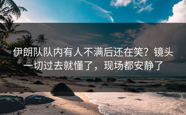 伊朗队队内有人不满后还在笑？镜头一切过去就懂了，现场都安静了