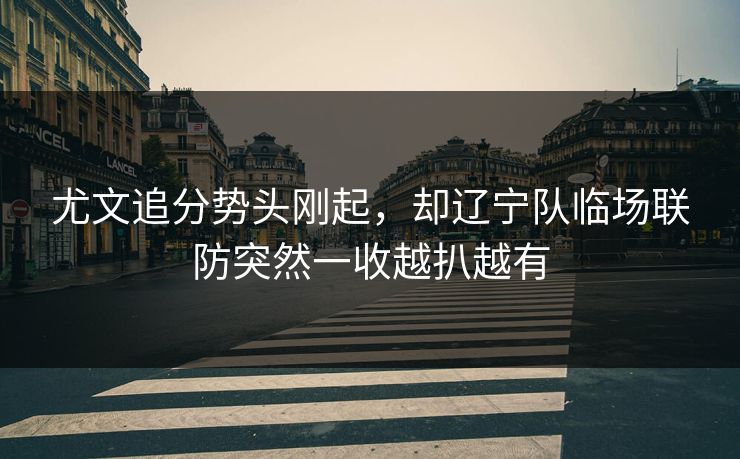 尤文追分势头刚起，却辽宁队临场联防突然一收越扒越有